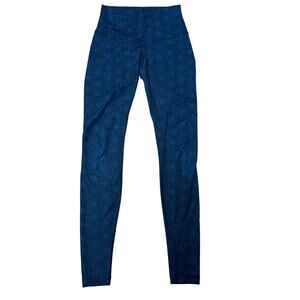 Lululemon Wunder Under Roll Down Exploded Sachico Star Inkwell Rugged Blue 4